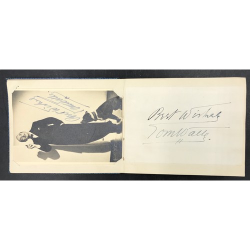 1288 - A small autograph album with signatures from 1930s and 1940s movie stars and entertainment figures, ... 