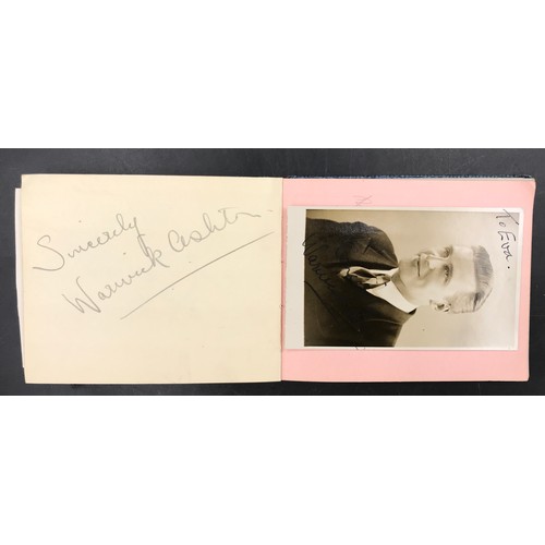 1288 - A small autograph album with signatures from 1930s and 1940s movie stars and entertainment figures, ... 