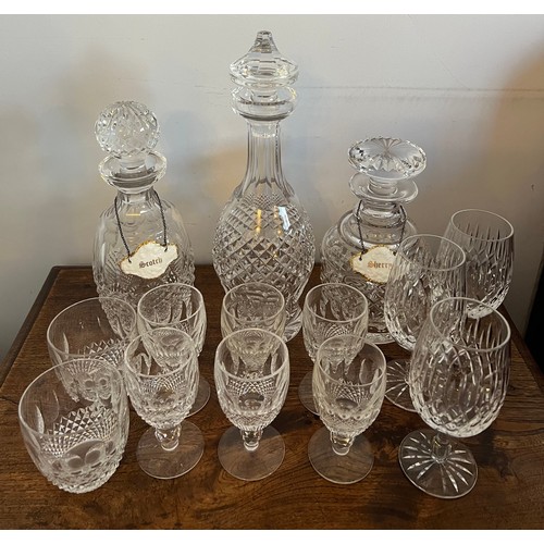 364 - A quantity of Waterford and other good quality glassware to include three decanters, two with Aynsle... 