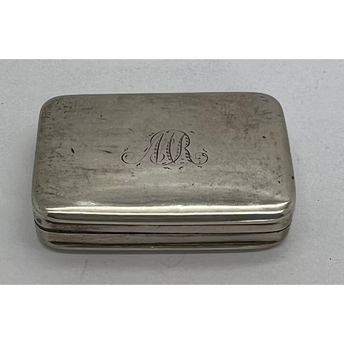 817 - Silver vinaigrette Birmingham 1811, maker John Shaw. 4cm x 2.75cm. Initialled to top.