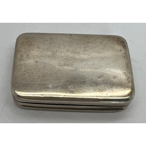 817 - Silver vinaigrette Birmingham 1811, maker John Shaw. 4cm x 2.75cm. Initialled to top.