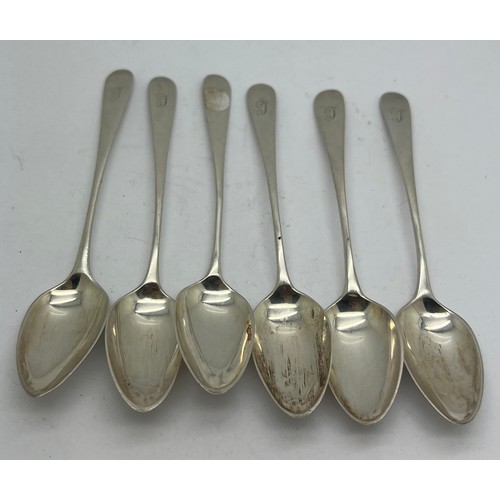 824 - Set of six silver teaspoons Glasgow 1883, maker WS, Weight 71gm.