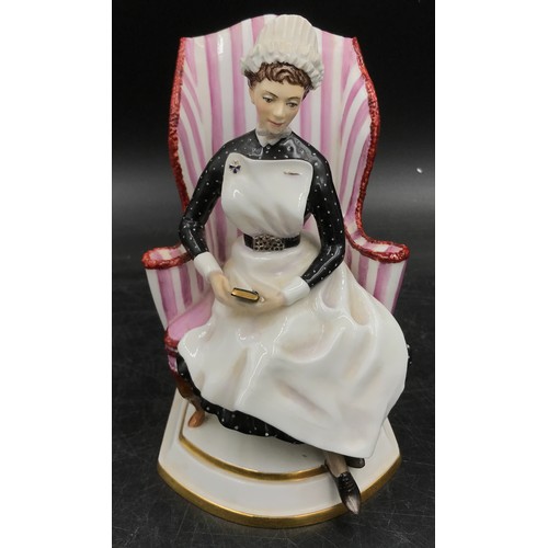 256 - A limited edition Royal Worcester figure from the Nursing Sisters Series ' Sister, Nightingale train... 