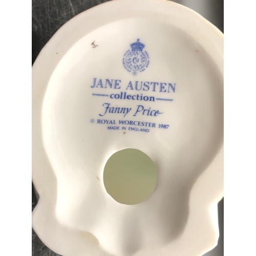 257 - Two Royal Worcester Jane Austen collection figures to include 'Emma Woodhouse' and 'Fanny Price' in ... 