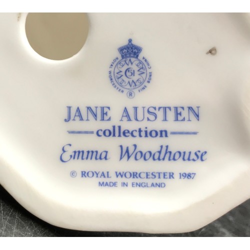 257 - Two Royal Worcester Jane Austen collection figures to include 'Emma Woodhouse' and 'Fanny Price' in ... 