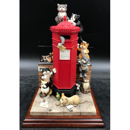 352 - A Border Fine Arts comic and curious cats figure group, by Linda Jane Smith, entitled 'First Class C... 