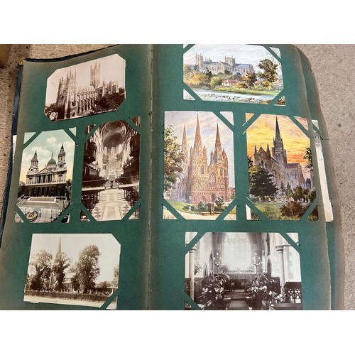 1290 - A very large early 20thC postcard album and contents all relating to churches, chapels or cathedrals... 