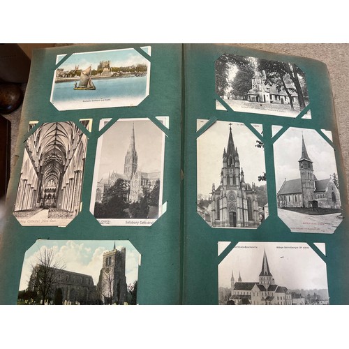 1290 - A very large early 20thC postcard album and contents all relating to churches, chapels or cathedrals... 