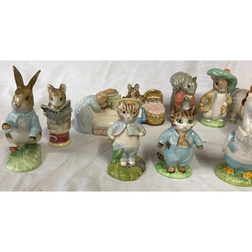 265 - A collection of ceramics to include mainly Beatrix Potter Peter Rabbit figures,  6 x Royal Albert an... 