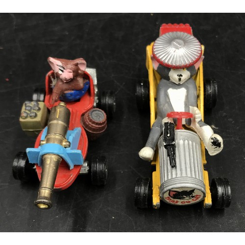 912 - A collection of vintage children's toy cars from film and TV to include Corgi Toys The magic roundab... 