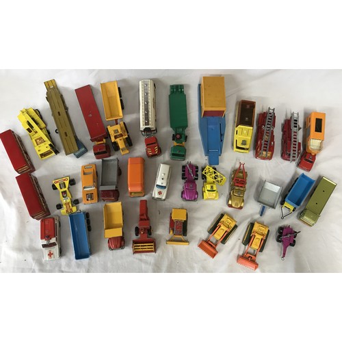 915 - A collection of Matchbox cars, trucks, buses and trailers from collections such as Speed Kings, Supe... 