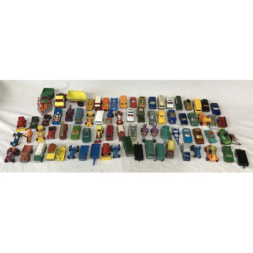 916 - A collection of vintage toy cars comprising of some by Matchbox, Lesney, Husky, Corgi, Corgi Whizzwh... 