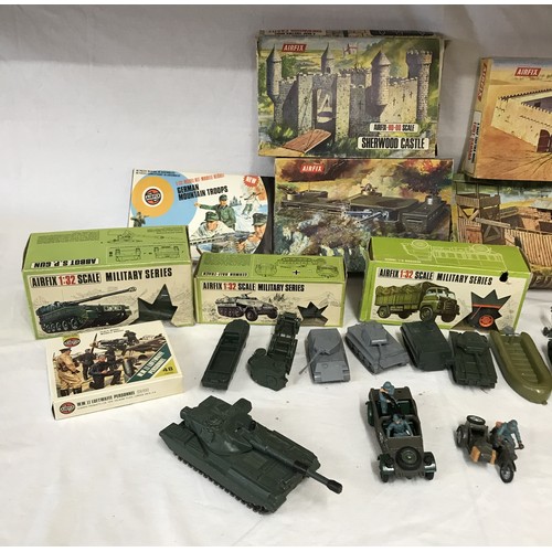 919 - A collection of army toys to include three pieces of Britains: German Kubelwagen Scout Car, German B... 