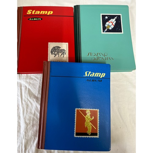 672 - Two boxes to include 2 x Royal Mail F.D.C albums 1980's covers, 2 x Royal Mail P.H.Q. card albums an... 