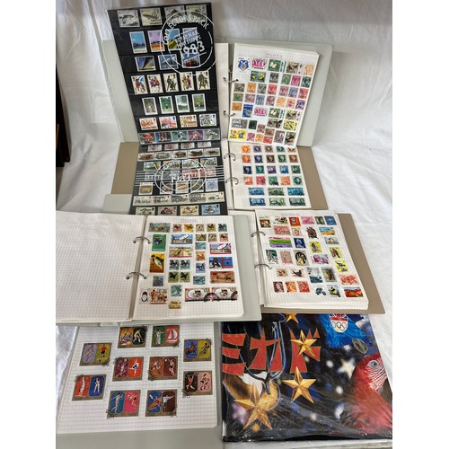 672 - Two boxes to include 2 x Royal Mail F.D.C albums 1980's covers, 2 x Royal Mail P.H.Q. card albums an... 