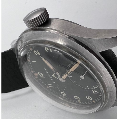 625 - A gentleman's stainless steel British military Eterna W.W.W. wristwatch, circa 1945, part of the 