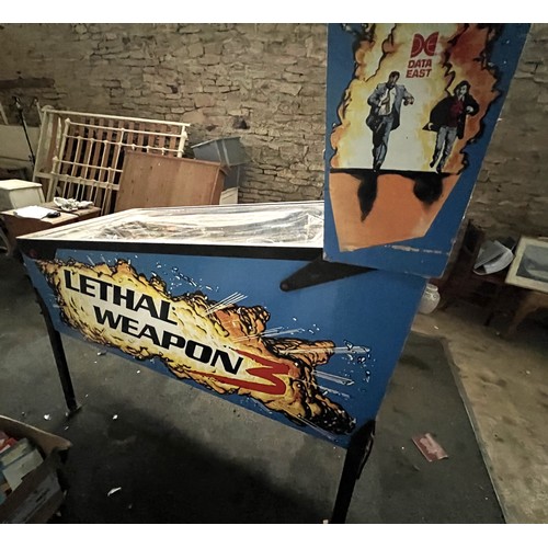 924 - A 1992 Lethal Weapon III pinball machine. 133 l x 71 w x 194cm h.