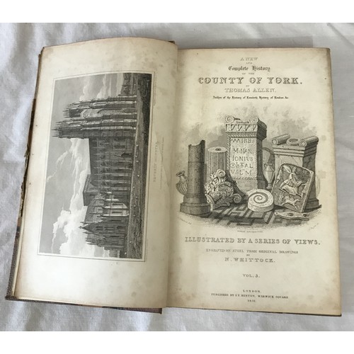 965 - Allen, Thomas – A New and Complete History of the County of York. Vol 3 only. Complete with some ill... 