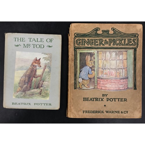 969 - Two First Edition books by Beatrix Potter : The Tale of Mr Tod  and Ginger & Pickles.