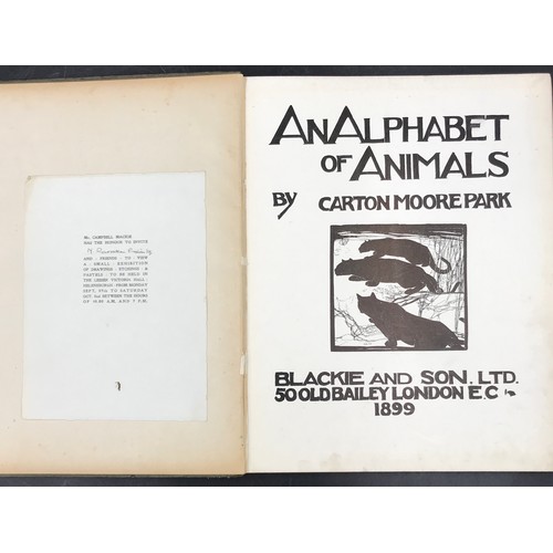 984 - An Alphabet of Animals by Carton Moore Park, signed inside front cover by the author in 1898.