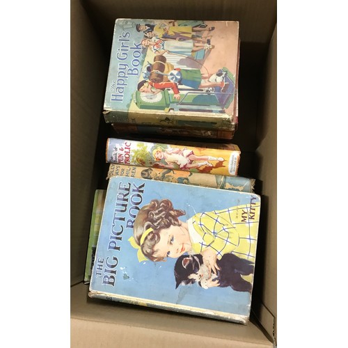 987 - Five boxes of early-mid 20thC children's Annuals and story books for boys and girls.