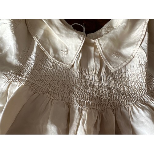 1059 - Two c1920-30s children's silk dresses one with label reading 'Peter Robinson Ltd. London W.1.' both ... 