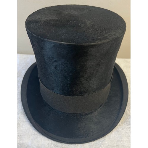 1073 - A Scott & Co. black top hat 'By Appointment Scott & Co. Hatters to H.M. The King and the Royal Famil... 