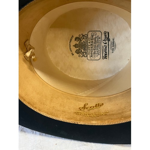 1073 - A Scott & Co. black top hat 'By Appointment Scott & Co. Hatters to H.M. The King and the Royal Famil... 