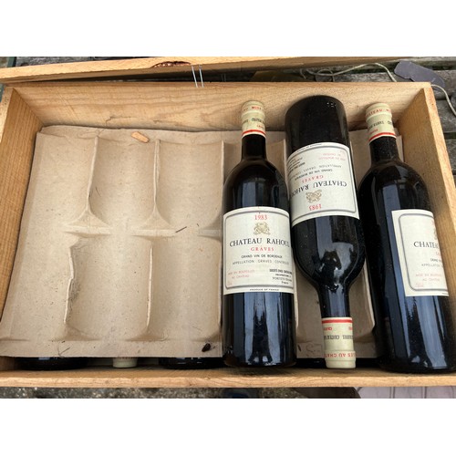 714 - A case of 9 bottles of Grand Vin De Bordeaux Chateau Rahoul Graves 1983, 750ml bottles.