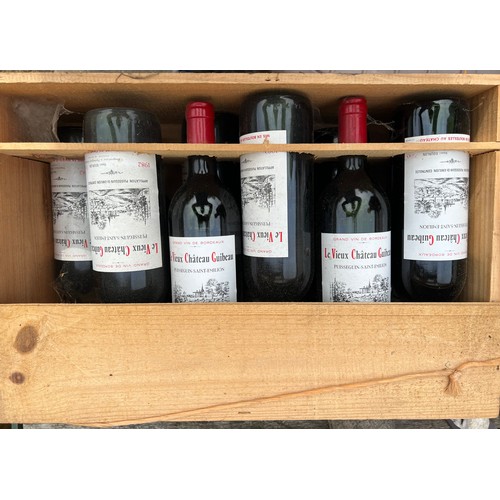 715 - A case of 11 bottles of Grand Vin De Bordeaux Le Vieux Chateau Guibeau Puisseguin Saint Emilion 1982... 