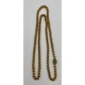 A 19thC continental gold chain necklace of exceptional quality. Tests as 15 carat gold. Each link pr... 