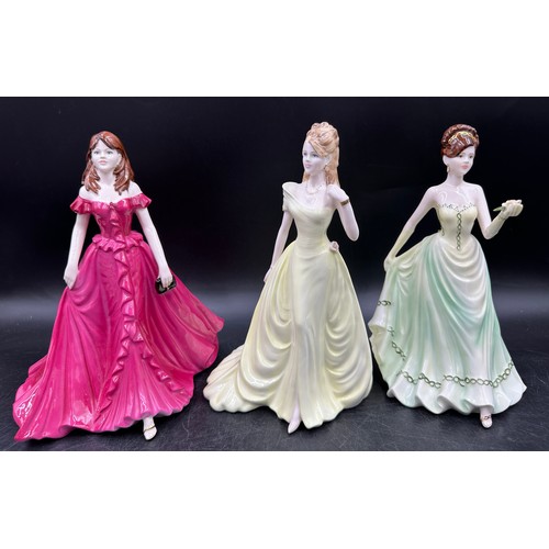 303 - Five figurines of ladies comprising of Royal Doulton Susan HN3050 and Camilla HN4220 along with thre... 