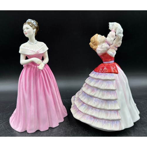 303 - Five figurines of ladies comprising of Royal Doulton Susan HN3050 and Camilla HN4220 along with thre... 