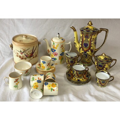 306 - A collection of ceramics to include two part coffee sets one Noritake the other Tamsware Holly-Hock ... 