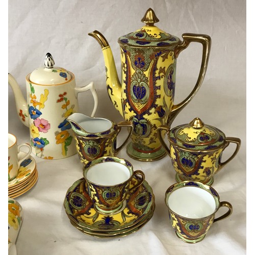 306 - A collection of ceramics to include two part coffee sets one Noritake the other Tamsware Holly-Hock ... 