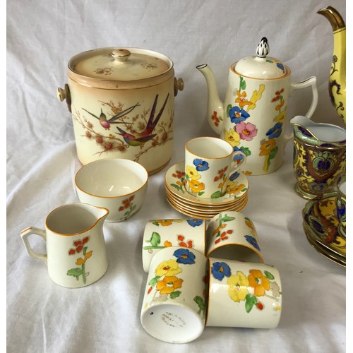 306 - A collection of ceramics to include two part coffee sets one Noritake the other Tamsware Holly-Hock ... 