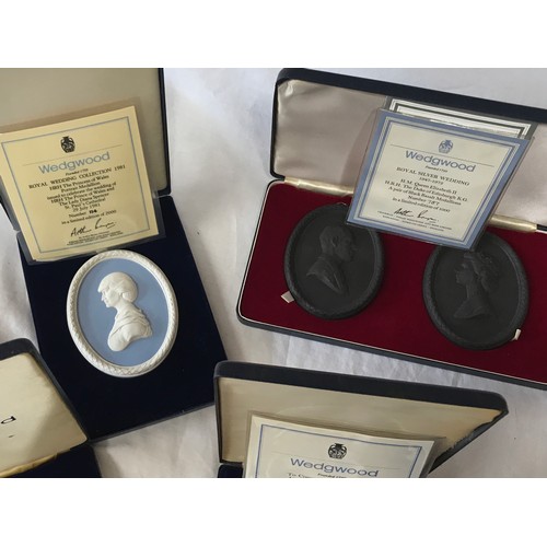 311 - A collection of individually boxed limited edition Wedgwood Portrait Medallions to include: The Lady... 