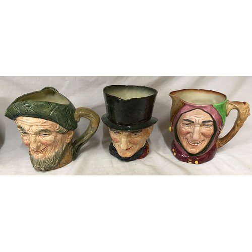 313 - A collection of Royal Doulton character & Toby Jugs to include Dick Turpin, Uncle Tom Cobbly D6337, ... 