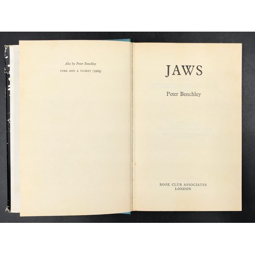 995 - Jaws by Peter Benchley, with dust cover, published by The Book Club Associates in 1975, by arrangeme... 