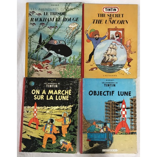 1347 - Hergé: Four original sketches by Belgium artist Hergé along with four comic books from the 40s and 5... 