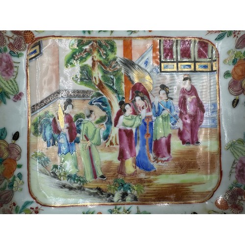 879 - Oriental ceramics to include a famille rose shallow dish probably 18thC 23.5w x 22dx 6h together wit... 