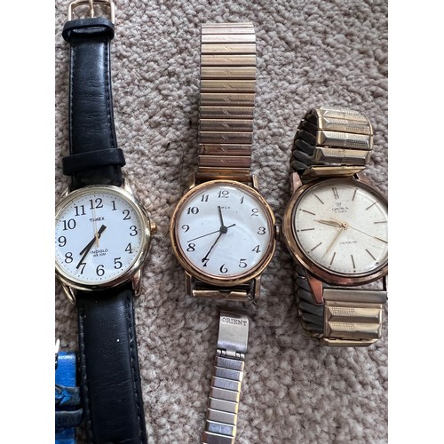 634 - Watches to include Onsa 17 Rubies Incabloc, Timex gold plated, DKNY, Timex Indiglo, X-SHOCK Citron, ... 