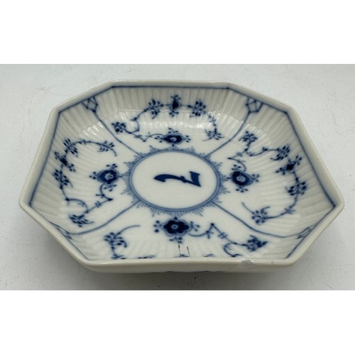 331 - Royal Copenhagen to include a plate 22.5cm , 3 x soup bowls with 4 stands and a shallow dish.