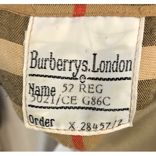 1077 - A gents Burberry trench coat with belt size 52 Regular 5021/CE G86C together a Burberry cashmere/woo... 