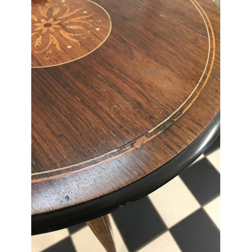 142 - An Edwardian inlaid table with ivory inlay. 69 h x 43cm d. Ivory Submission reference
3X78Y2PE.