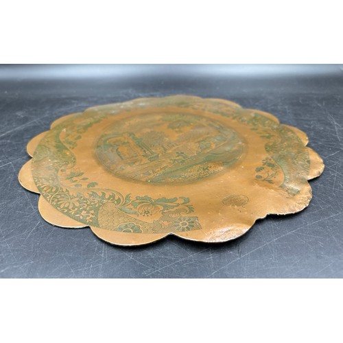 1231 - A Copeland Spode's Italian, grown copper plate made by electro deposit on a mould from the original ... 