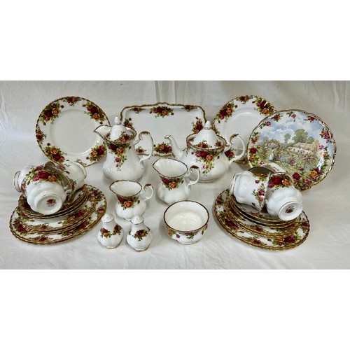 342 - Royal Albert 'Country Roses' six piece tea and coffee set, comprising of teapot, coffee pot, cream j... 