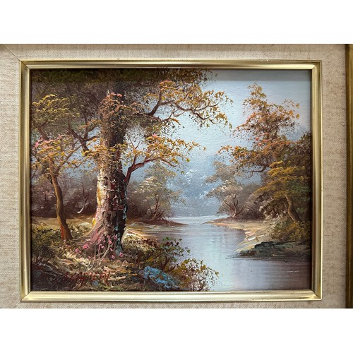 1366 - Two oil paintings, Arncliffe by Jean Barker, image size 30 x 40cm, other signed indistinct and 2 pri... 