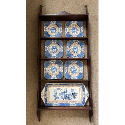 345 - A quantity of ceramics to include two Royal Creamware dishes, wooden supper tray with Booths “Old Bl... 