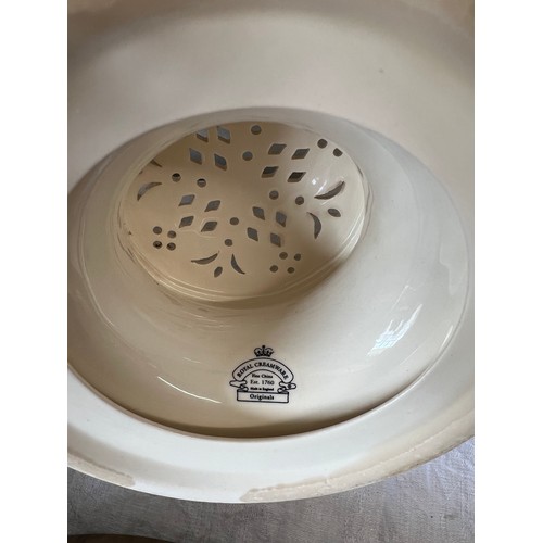 345 - A quantity of ceramics to include two Royal Creamware dishes, wooden supper tray with Booths “Old Bl... 